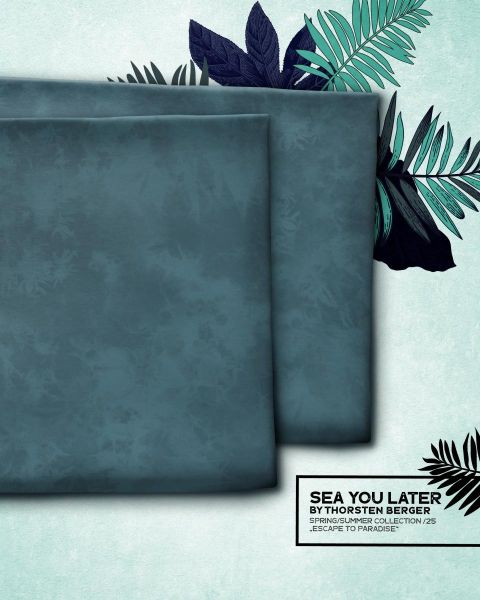 Jersey Krokodil Alligator Kombistoff graublau meliert - See You Later by Thorsten Berger