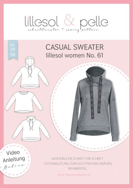 Schnittmuster Casual Sweater Damen Lillesol woman No.61 - Gr. 34-58