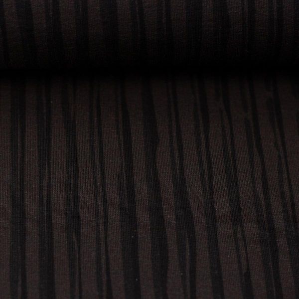 Sweat Streifen dunkelbraun - Go Nuts STRIPE by Thorsten Berger Komibstoff zum Eichhörnchen