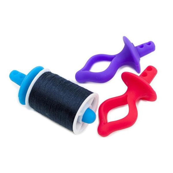 3 Spulenhalter im Set für Ordnung im Garn Regal - für alle Unterfadenspulen & Garne geeignet