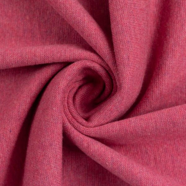 Bündchen glatt im Schlauch beere pink meliert - HEIKE Melange von Swafing