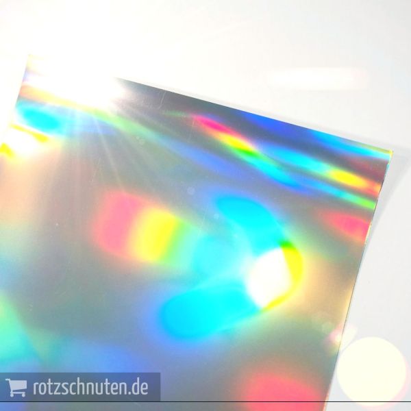 Flexfolie für Textildruck Holo spectrum A4 - Plotterfolie Plottermarie Funkelfolie 105µ