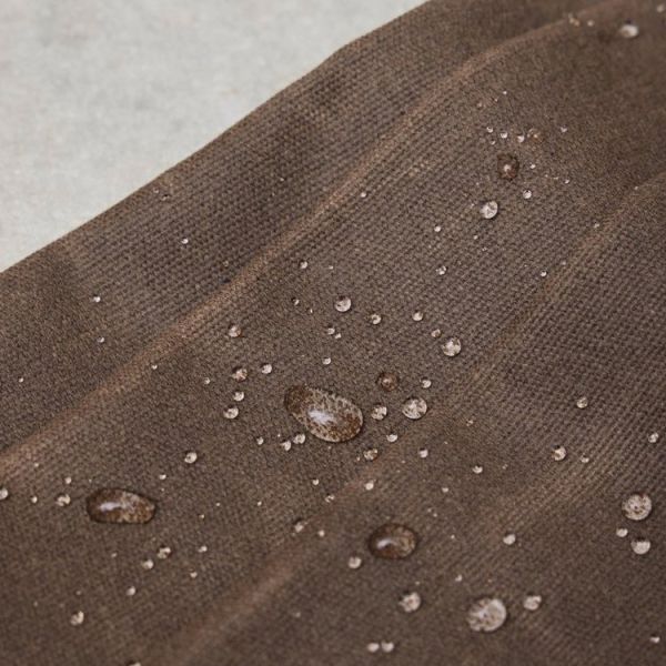 Weighty Waxed Cotton Canvas dunkelbraun - Mind the Maker dark brown kräftige beschichtete Baumwolle