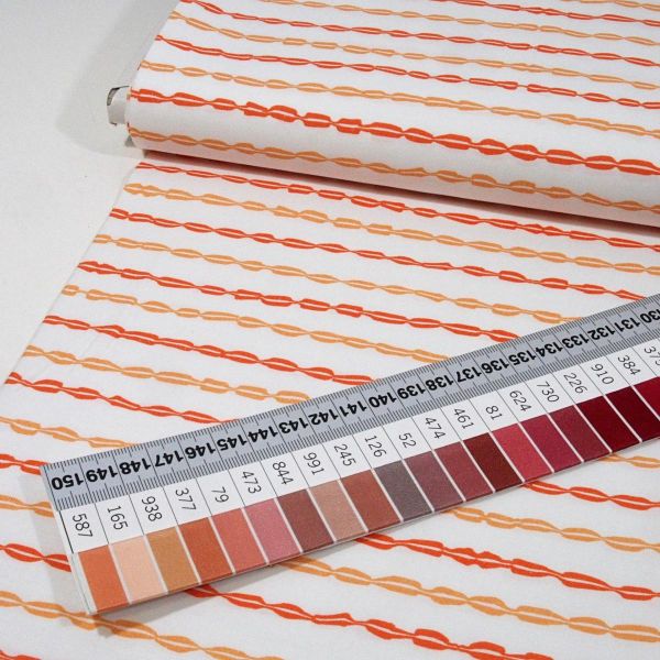 Baumwolle Kette Streifen coral maritim - Crabbies Chain