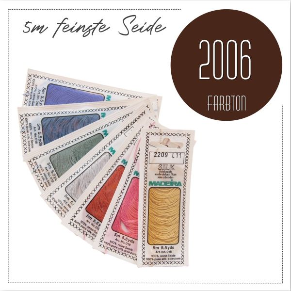 Stickgarn Madeira Silk braun 2006 - Sticktwist aus feinster Seide zum Sticken und Applizieren