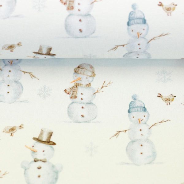 Sweat mit Schneemann creme - French Terry Snowman Beyond Nordic