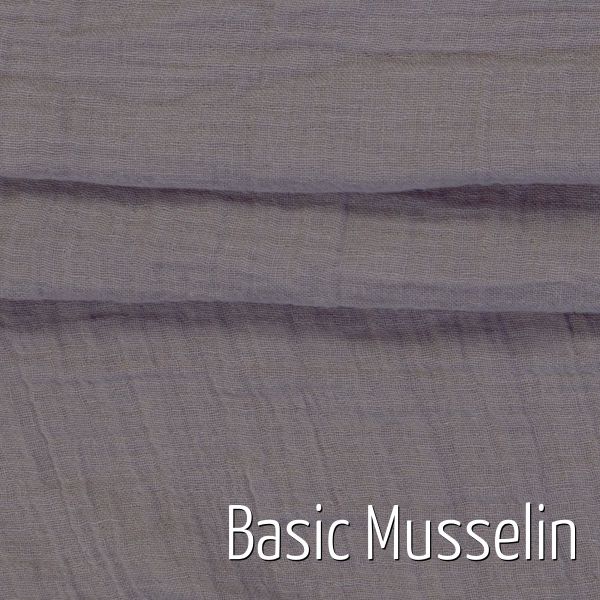 Basic Baumwolle Musselin uni flieder - Double Gauze Baby Muslin