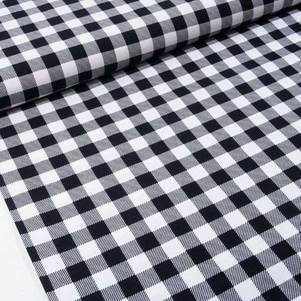 Baumwolle Vichy Karo Muster schwarz weiß - Timber Gnomies Plaid black