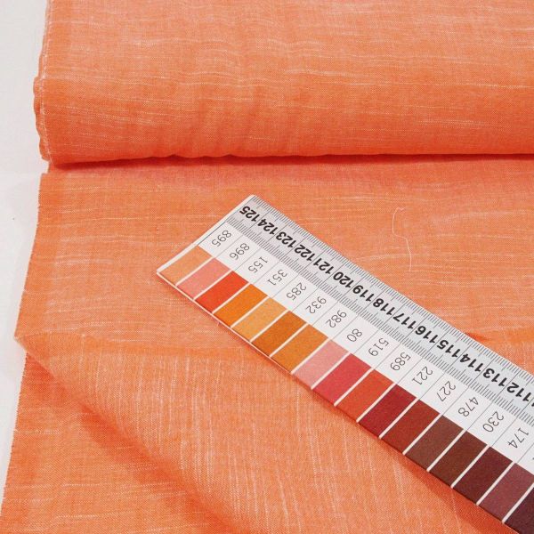 Baumwolle Leinen Look apricot – Karma Cottons Tangeloby Free Spirit