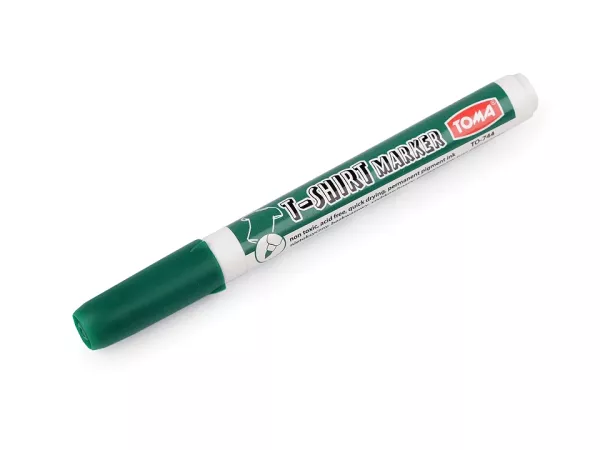 Textilstift Stoffmalfstift grün 1mm breit für helle Stoffe - Stoffmalfarbe Stift