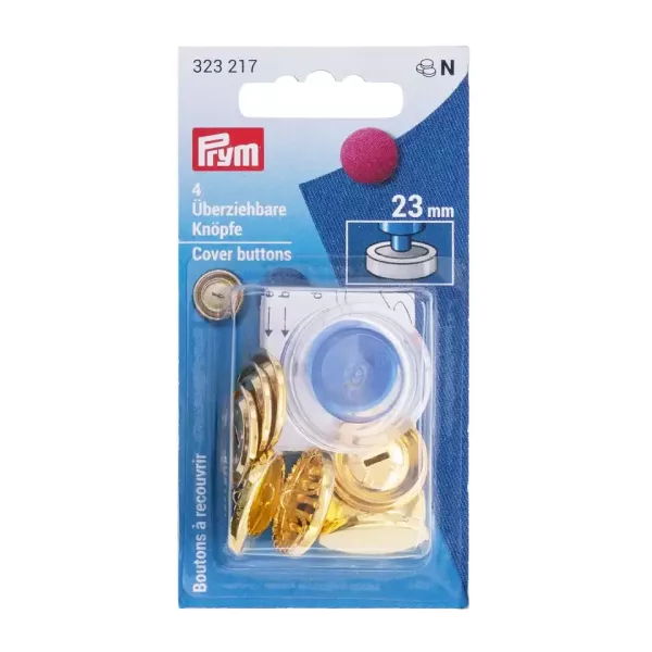 4 überziehbare Knöpfe 23mm mit Werkzeug von Prym - Knöpfe selbst beziehen