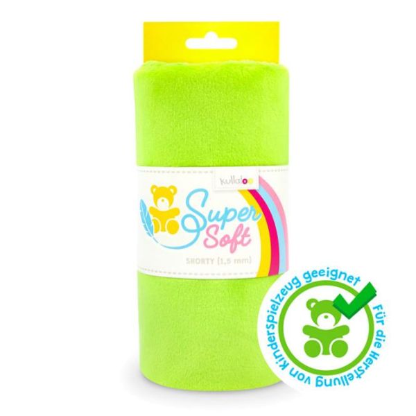 Kullaloo Plüsch SuperSoft Shorty lime grün - Silky Minky Kuschel Nicki 100x75cm