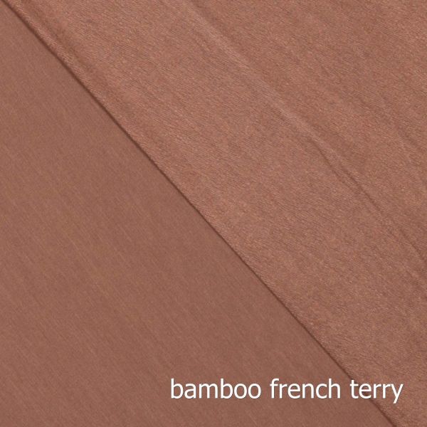 Bambus Viskose French Terry camel – weicher Sommersweat in warmem Caramelbraun