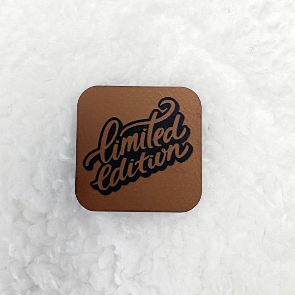 Aufnäher Label - LIMITED EDITION braun - für einzigartige Nähprojekte, Strickwerke & Gebastelte