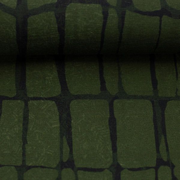 Sweat mit Struktur Druck dunkelgrün - Chestnut Friends Kombi French Terry by Thorsten Berger