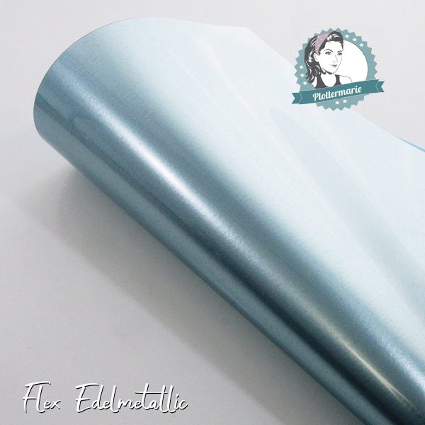 Flexfolie für Textildruck Edelmetallic A4 mint grün - Plotterfolie von Plottermarie Flex 90µ