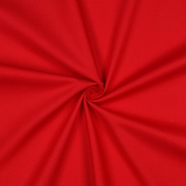 Baumwollstoff uni rot - Baumwolle Popeline – Cotton Poplin red