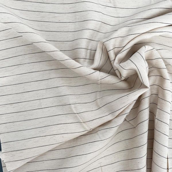 Gestreifter Viskose Leinen Stoff für wunderschöne Retro Kleider oder Home Accessoires 2cm