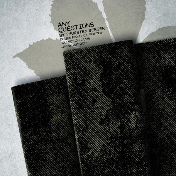 Sweat mit Struktur Druck Scratch dunkelgrün - Any Questions Kombi French Terry by Thorsten Berger