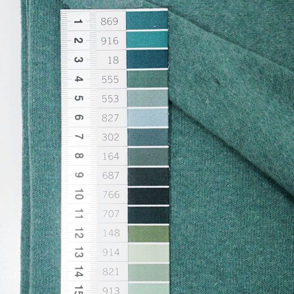 Weicher Strickstoff dunkles mint – BENE uni mintgrün von Swafing