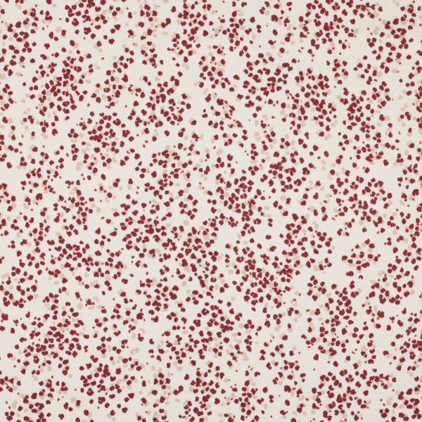 Viskose Webware Rosella Punkte creme bordeaux – weich fallender Stoff mit Stretch