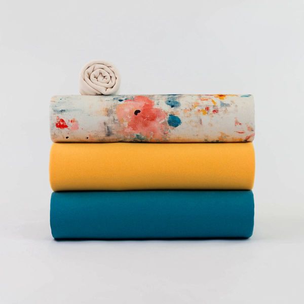 edler Leinen Viskose Mix mit Blüten - Roses on Canvas von See You At Six