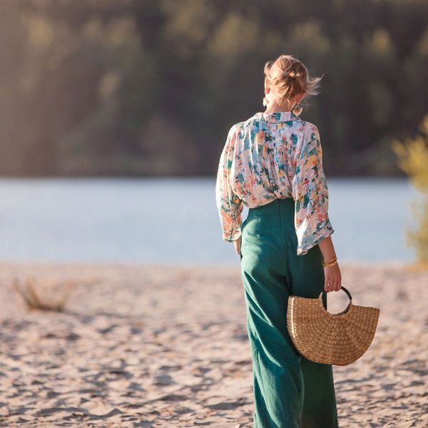 edler Leinen Viskose Mix uni petrol von See You At Six