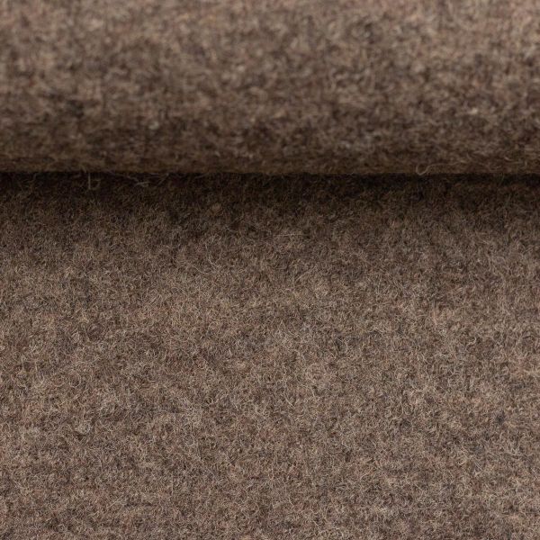Merino aus 100% Schurwolle - Wollstoff hellbraun meliert von Swafing Wollwalk Walkloden