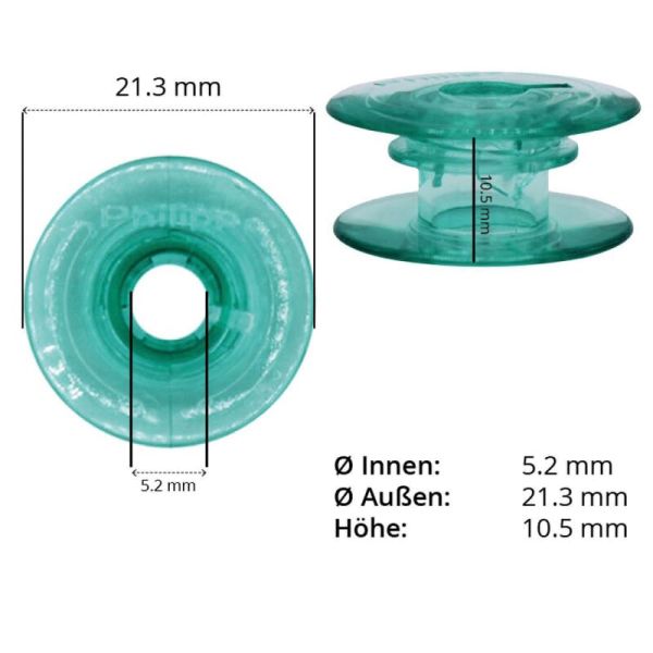 10 Unterfaden Spulen für Husqvarna Nähmaschinen 21,3 x 10,5mm