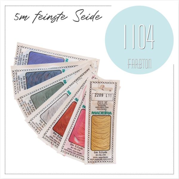 Stickgarn Madeira Silk hellblau 1104 - Sticktwist aus feinster Seide zum Sticken und Applizieren