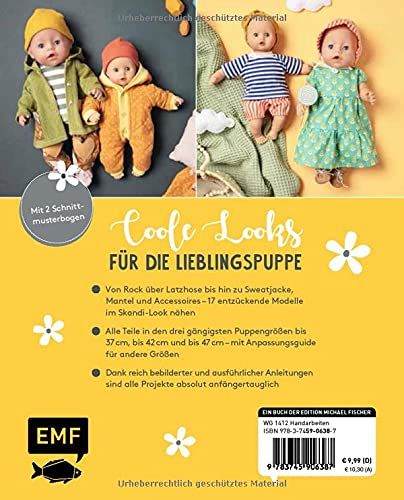 HEJ. Minimode Süsse Puppenkleidung nähen von 32-47cm von Lotteundludwig