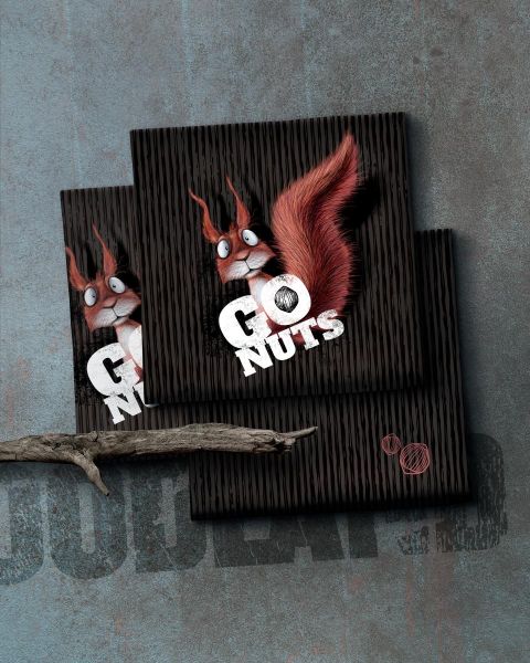 Sweat Streifen dunkelbraun - Go Nuts STRIPE by Thorsten Berger Komibstoff zum Eichhörnchen