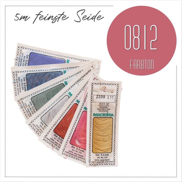 Stickgarn Madeira Silk pink beere 0812 - Sticktwist aus feinster Seide zum Sticken und Applizieren