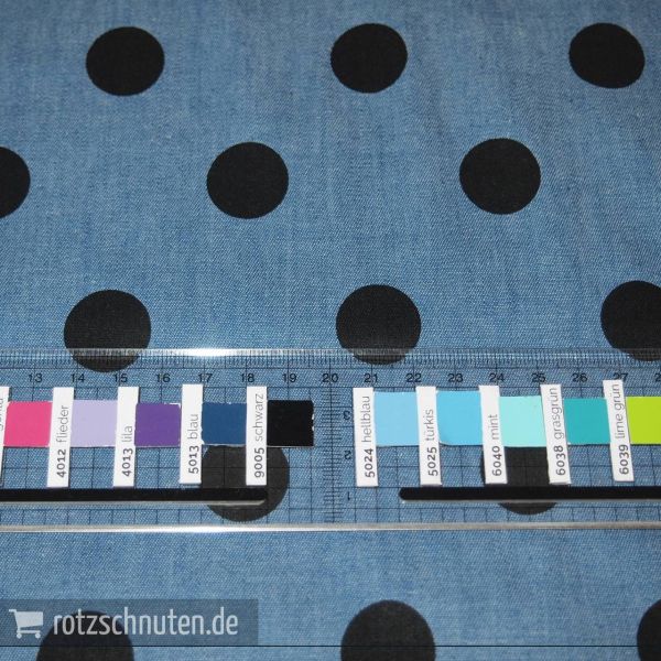 leichter Jeans DOTS – Tupfen blau marine
