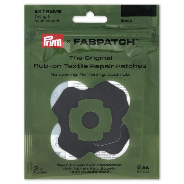 Prym x FabPatch Extreme Reparaturflicken schwarz 2 Stück