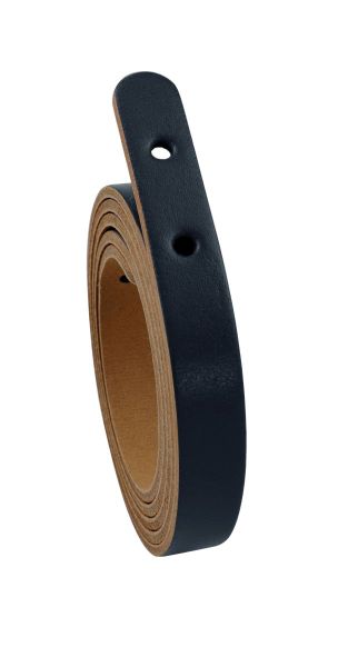 Miyako langer Taschengriff aus Leder schwarz 125x1,5cm + 4 Chicago Schrauben zur Nieten Befestigung