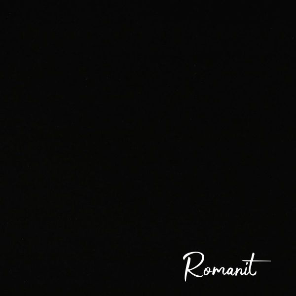 Romanit Jersey uni schwarz - Punto di Roma Royal black