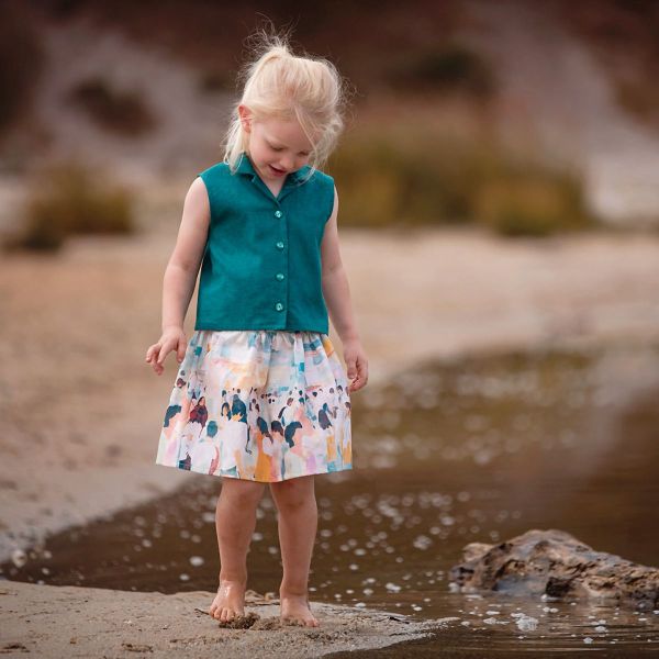 edler Leinen Viskose Mix uni petrol von See You At Six