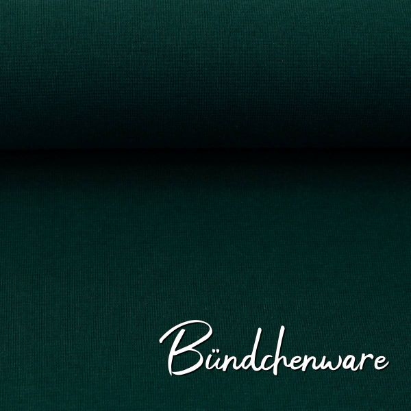 Bündchen glatt im Schlauch tannengrün - HEIKE von Swafing