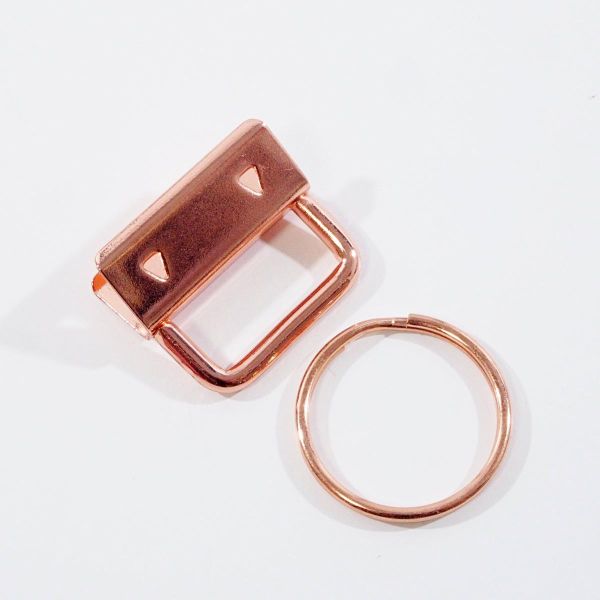 Schlüsselband Rohling 25mm rosegold kupfer - zum Basteln von hübschen Schlüsselbändern