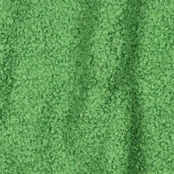 Teddy Bouclé Doubleface Fleece – frisches Grün – kuscheliger Jackenstoff in Lammfelloptik