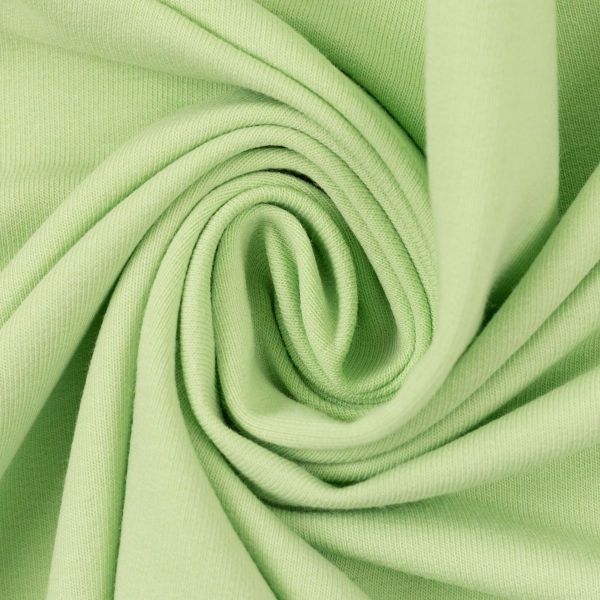 Sweat uni kiwi grün - French Terry MAIKE von Swafing