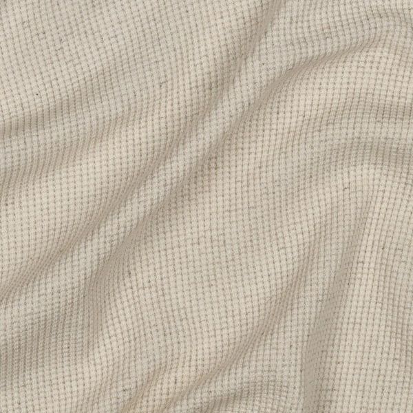Waffel Leinen Jersey natural – Baumwolle Leinen Mix mit schöner Struktur