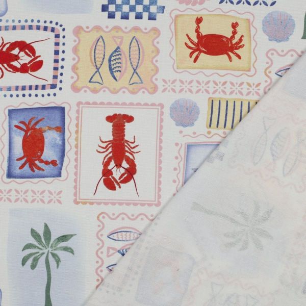 Dekostoff Maritim bunt - Baumwolle Canvas Meeresmotive