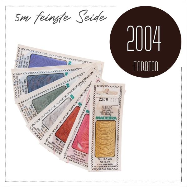 Stickgarn Madeira Silk dunkelbraun 2004 - Sticktwist aus feinster Seide zum Sticken und Applizieren