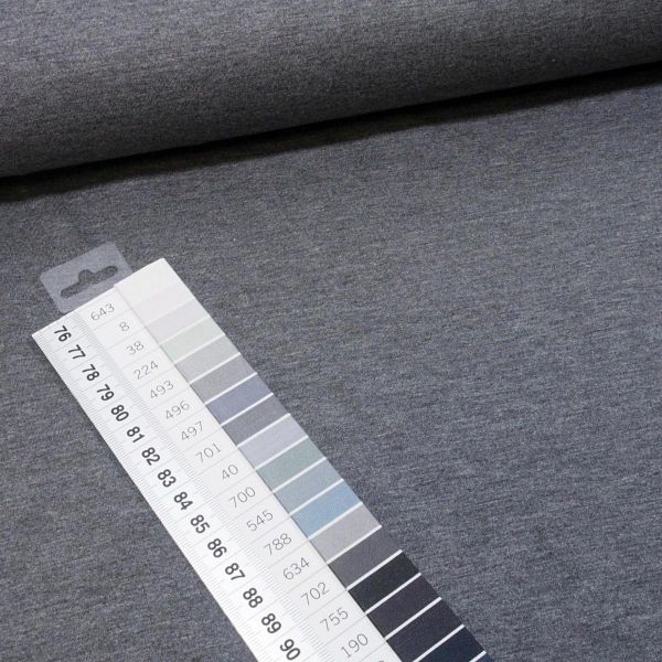 Viskose Jersey knitterfrei aus Bambus dunkelgrau meliert - cold bamboo jersey knit