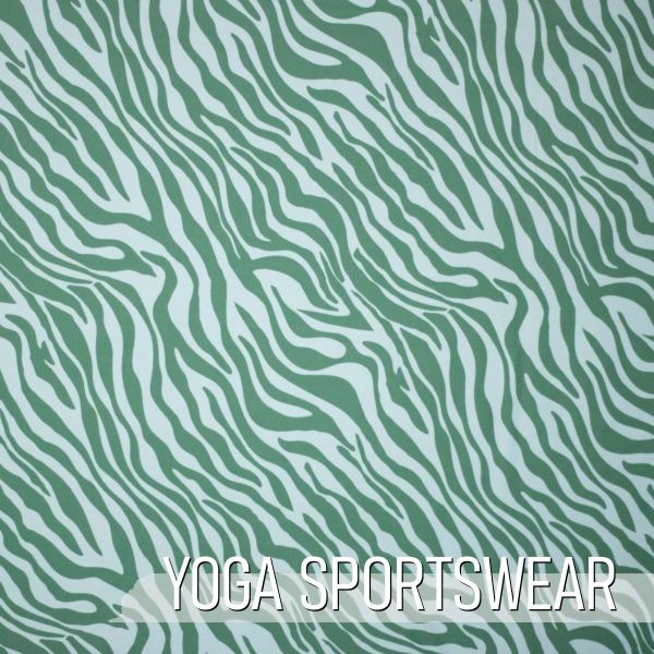 YOGA STRETCH Zebra mint grün - Funktionsjersey für Sportbekleidung Animal Print