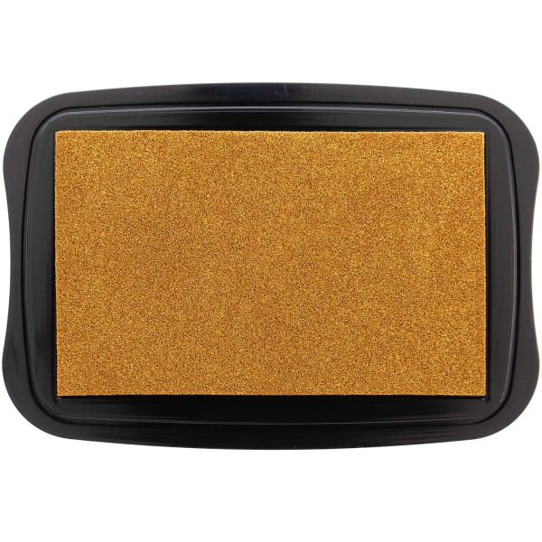 Stempelkissen Gold Glitzer • Pigment Stempelfarbe golden metallic