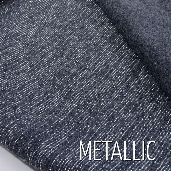 Glamour Sweat dunkelgrau silber – kuscheliger French Terry mit Glitzer von Swafing