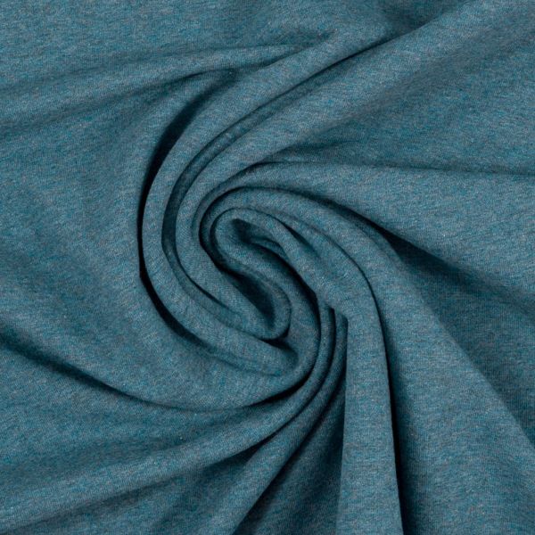 Soft Sweat uni petrol meliert - HEIKE Melange von Swafing